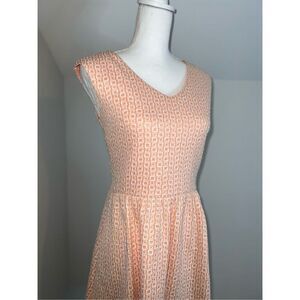 Women’s Peach/Orange Fit & Flare Summer Spring Dress M